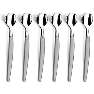 LOU LAGUIOLE - Set di 6 cucchiai per espresso e moka - Jet - Acciaio inox 18/0, finitura sabbiata - Lunghezza 114 mm