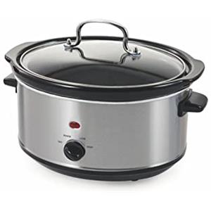 Galileo Casa 2187876 Slow Cooker Pentola Elettrica in Acciaio, 200W, Argento, 3.5 l