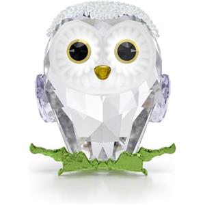 SWAROVSKI Baby Gufo Idyllia - Decorazione in Cristallo Bianco con 226 Sfaccettature