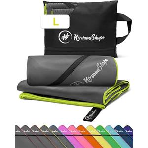 NirvanaShape Asciugamano in microfibra, asciugamani in microfibra da bagno, da viaggio, da spiaggia e per lo sport (palestra, spiaggia), L 140 x 70 cm