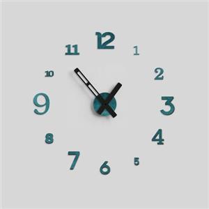 Giallobus - Orologio da Parete Adesivo Grande Float - Typos - Legno Mdf - Float ⌀ 60/80/110cm - 29 - Foggy night - Orologio da parete moderno - Numeri adesivi 3d - Diametro variabile 60/80/100cm