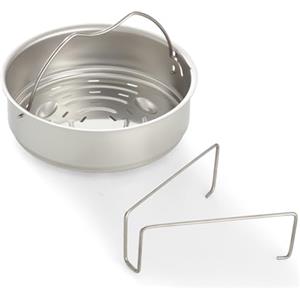 Fissler - Inserto in Acciaio Inox Forato (Ø17 cm) per Pentole a Pressione, Supporto Incluso