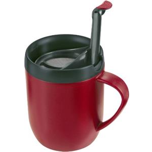 zyliss E990002 Hot Mug Caffettiera, Plastico, Silcone, Rosso, Tazza da Caffè da Viaggio Isolata, Filtro per Caffè Macinato, Tazza Con Coperchio, Lavabile in Lavastoviglie