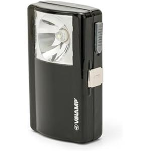 Velamp Lanternette - Torcia Tascabile in Metallo LED, Design Compatto con Clip, Autonomia 40 Ore - Perfetta per Campeggio, Emergenze