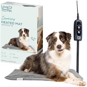 Beurer Love Your Pet Tappetino riscaldante L "Sammy" per Cani e Gatti, Tappetino Termico elettrico grande con timer, termoforo XXL per animali lavabile a 30°C, antigraffio e impermeabile, 65x50 cm