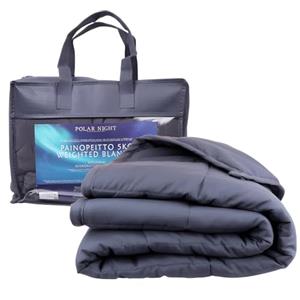 Polar Night Coperta Ponderata per Adulti 150 x 200 cm, 9 kg - Coperta Pesante con Perline di Vetro, 100% Microfibra, Standard Oeko-Tex® 100 - Coperta Appesantita Traspirante, Weighted Blanket