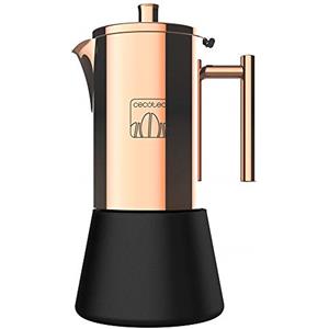 Cecotec Caffettiera Ad Induzione Cumbia Moking 400. Macchina per Caffè Moka Fabbricata in Acciaio Inossidabile per 4 Tazze di Caffè, Adatta a Tutti i Tipi di Piatti