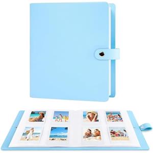 Ruibytree Album fotografico tascabile 360 per la fotocamera istantanea Fujifilm Instax Mini 12 11 9 8+ 8 99 40 EVO, per le stampanti istantanee Polaroid Snap/PIC-300/Z2300/ SocialMatic e Zip (Blu)