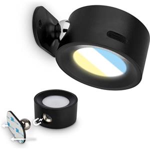 BRILONER Sticklights Lampada da parete ricaricabile, senza cablaggio e foratura, con batteria, Touch, dimmerabile, CCT, magneticamente rimovibile, lampada da parete, lampada a batteria, 9 x 7,5 x 4 cm