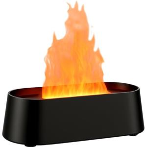 Retoo Diffusore di Aromi Effetto Fiamma 250ml - Umidificatore ad Ultrasuoni per Oli Essenziali con 14 Colori LED, Timer & Telecomando - Diffusore per Aromaterapia e Profumo d'Ambiente per Casa