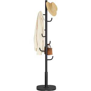 SONGMICS Attaccapanni da Terra a Forma di Cactus, Appendiabiti, 8 Ganci Curvi verso l'Alto, Altezza 175,3 cm, per Abiti Cappelli Borse, Nero Inchiostro RCR039BH01