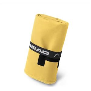 osama home HEAD Active - Asciugamano Microfibra con Elastico, Asciugamano Palestra Leggero Rapida Asciugatura Valido come Telo Multiuso, Asciugamani Bagno Assorbente e Salvaspazio da Viaggio 60x110, Sunny Yellow