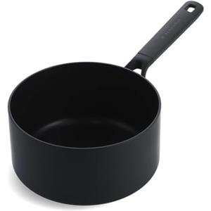 KitchenAid Classic Forgiato Anodizzato Duro Antiaderente in Ceramica Senza PFAS, Pentola da 16 cm/1,5 Litri, Induzione, Utilizzabile in Forno, Lavabile in Lavastoviglie, Nero