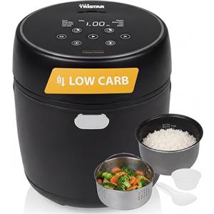 Tristar Cuociriso Digitale con Funzione Low Carb, 8 Programmi Automatici, Capacità 0,6 L di Riso, Pannello Digitale, Facile da Pulire, RK-6238