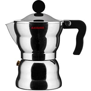 Alessi Moka Alessi AAM33/3 Caffettiera Espresso di Design in Fusione di Alluminio, 3 Tazze