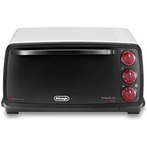 De'Longhi EO14902.W Sfornatutto Forno elettrico con spegnimento automatico, 14L, termostato regolabile, 5 funzioni di cottura, luce interna, Timer, interno antiaderente, Nero/Bianco, lxpxa 52x41x26cm
