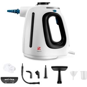 Di4 Vaporix Pulitore a Vapore Manuale 1350W, Vapore Continuo 32 g/min, Riscaldamento 30s, 16 min di Vapore, Serbatoio 550 ml, Pulitore a Vapore Multifunzione 9 Accessori, Tubo 3 m