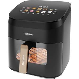 Cecotec Friggitrice ad Aria 6,5L con grill Cecofry&Grill Smokin' 6500 Plus. 2200W, Friggitrice, grill e piastra, Temperatura regolabile, Affumicatore integrato, Doppia griglia, 10 Menu, Finestra
