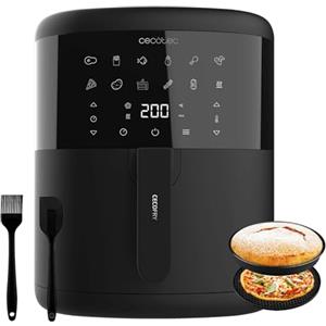 Cecotec Friggitrice ad Aria Cecofry Bombastik 6000 Full. Air Fryer 1700 W, Capacità 6 L, Tecnologia PerfectCook, Regolazione della Temperatura e Del Tempo, Controllo Touch, 12 Modalità, Accessori