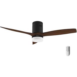 Cecotec Ventilatore da Soffitto con Luce LED Energysilence Aero 5600 Classic Black. 40W. Motore DC. Diametro 132cm. 3 Pale. LED 18W. Timer. 6 Velocità. Telecomando. Funzione Estate/Inverno