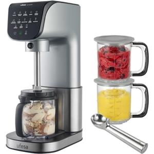 Ufesa Gelatella, Gelatiera Multifunzione, Motore Brushless, 1,4 L, 11 Programmi, Schermo Touch, Gelato, Bevande Fredde, Smoothie, Frullati, Sorbetto, 2 Contenitori in Tritan, Tecnologia CreamPulse