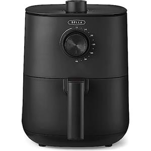bella Friggitrice ad Aria Manuale da 3 L, Multifunzione 5-in-1 con Vassoio e Cestello Antiaderenti Rimovibili e Lavabili in Lavastoviglie, 1400 Watt, Nero Opaco