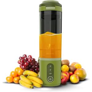 Cecotec Frullatore Portatile Power Titanium Shake2Go Olive. 180W, Bicchiere Tritan 600ml Senza BPA, 3 Programmi Automatici, Design Compatto e Portatile, Smoothie Perfetti e Pronti da Portare Ovunque