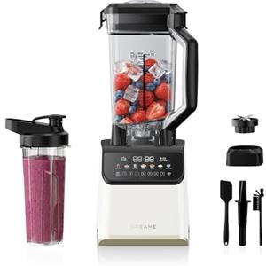 DREAME BlendLogic Frullatore con Tecnologia iDetect, 2 Bicchieri Tritan (2,0 L e 700 mL), Motore 2000 W, 9 Programmi Intelligenti, Pulizia Automatica, Lavabile in Lavastoviglie, Bianco