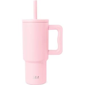 Simple Modern Tazza Termica con Cannuccia in silicone e Manico | Bicchiere Termico in Acciaio Inossidabile Isolato | Regali per Bambina e Bambini | Trek | 710ml | Blush