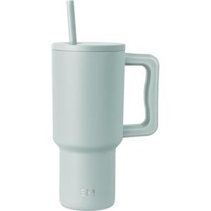 Simple Modern Tazza Termica con Cannuccia e Manico | Bicchiere Termico in Acciaio Inossidabile Isolato | Regali per Donne & Uomini | Trek | 890ml | Sea Glass Sage
