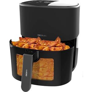 Cecotec Friggitrice ad Aria Cecofry Fantastik Window 6500 Plus. 6,5L, 1700W, Tecnologia PerfectCook, 12 Menu, Termostato 80-200ºC, Timer 60 Min, Finestra Visione, Cottura Sana e Croccante