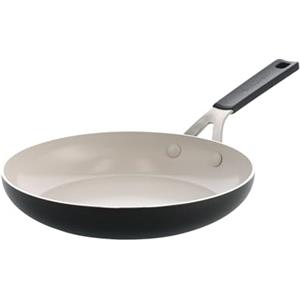 KitchenAid Aluminium Padella Ceramica Antiaderente, 24 cm, Senza PFAS, Compatibile Induzione, Manico Acciaio Inox, Adatta Forno, Lavabile Lavastoviglie, Nero