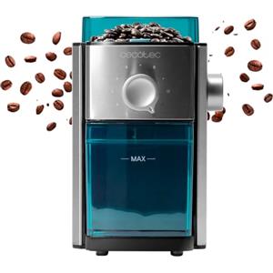 Cecotec Macinacaffè Elettrico SteelMill 2000 Adjust Max. 150W, Macine Piane, 17 Livelli di Macinatura, Capacita 250g, Acciaio Inox, Deposito Estraibile, Aroma Intenso e Fresco