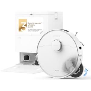 Mova E50 Pro Ultra Robot aspirapolvere, 30.000 Pa, pressione12 N, lavaggio automatico del mocio 100 °C, mocio estensibile, base di ricarica con autosvuotamento, serbatoio acqua pulita 5L e autopulizia.