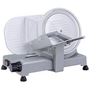 RGV Affettatrice 25 Lusso GL- Ø250 mm, 140 W, Pressamerce Lavabile in Lavastoviglie, Lama in Acciaio Temprato, Affilatoio Amovibile