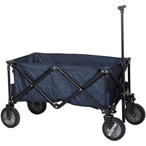 Campart HC-0910 carrello da spiaggia pieghevole/Carro a mano - Capacità di carico di 70 chilogrammi - Blu con borsa