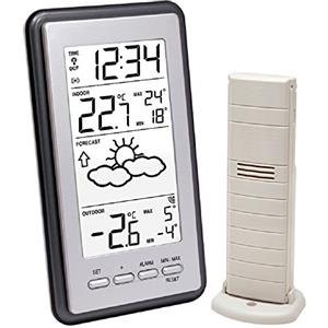 La Crosse Technology WS9130IT-S-MEG - Stazione metereologica con Temperatura Interna/Esterna, Colore: Grigio Metallizzato