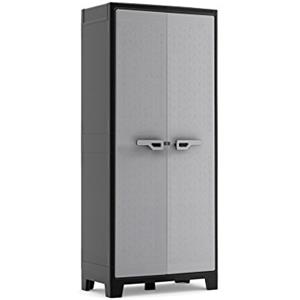 Keter Armadio Portascope Titan, da interno ed esterno, 8 Ripiani Pieghevoli, Titan Portascope, 80 x 44 x 182 cm