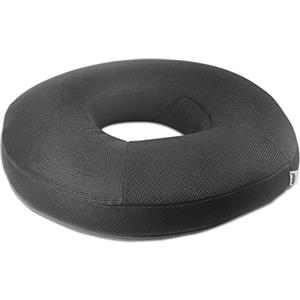 KMINA Cuscino Antidecubito Rotondo con Foro (42,5x42,5x9 cm), per Emorroidi, Coccige, Poltrona, Memory Foam Ortopedico, Fodera Traspirante