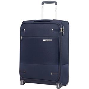 Samsonite Base Boost - Valigia da cabina 55 x 40 x 20 cm, con 2 ruote, valigia morbida da cabina adatta alla maggior parte delle compagnie aeree, lucchetto TSA, leggera, 41 L, Blu (Navy Blue)