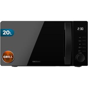 Cecotec Microonde con Grill Proclean 5105 Black. 700W, 20L, Tecnologia 3DWave, Grill, 5 Livelli di Potenza, Timer 30 Min, Scongelamento, Schermo con Orologio, Gratinature Sempre Assolutamente Perfette