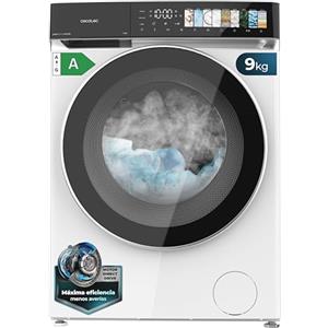 Cecotec Lavatrice 9 Kg Carica Frontale Bolero DressCode 9970 Direct Drive. Motore Direct Drive, 1400RPM, 11 Programmi, SchermoFullColor, Porta XXL, Funzione Vapore, Luce Interna, Stop&Go, Bianco
