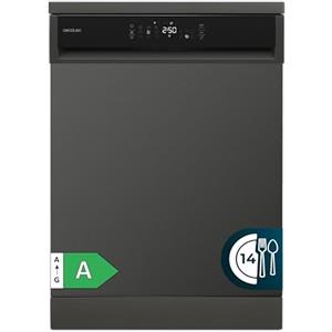 Cecotec Lavastoviglie 60 cm Bolero Aguazero 6800 Dark A, 14 posate, Basso consumo, Motore inverter plus duo, 8 programmi, Lavaggio automatico, Pulizia a vapore, Pulizia interna e mezzo carico