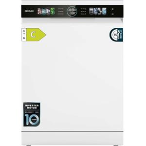 Cecotec Lavastoviglie Compatto 60cm Bolero Aguazero 6620 C. 1850W, 15 Coperti, 8 Programmi, Motore Inverter, Schermo FullColor XXL, Smart Wash, Turbo Dry+, AutoClean, Mezza Carica, Avvio Ritardato