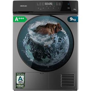 Cecotec Asciugatrice Pompa di Calore 9Kg Bolero DressCode Dry 9400 Inverter Steel. Classe A+++, 15 programmi, Asciugatura Automatica, Stiratura Facile, Funzioni Stop&Go, Avvio Ritardato, KidLock, Inox