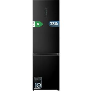 Cecotec Frigorifero Combinato No Frost 336L Bolero CoolMarket Combi 336 Dark A. Altezza 201cm, Apertura 90º, Fresh Flex, Humidity Flex, Comp. Inverter Plus, Basso Consumo, Multi AirFlow, Modo Smart