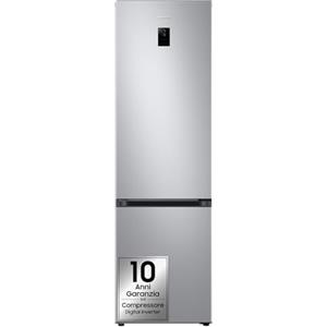 Samsung EcoFlex AI RB38C672CSA/EF Frigorifero Combinato, WiFi, SpaceMax, Total No Frost, All Around Cooling, Motore Digital Inverter Garantito 20 Anni, 390 L, LxAxP: 59,5 x 203 x 65,8 cm, Silver Inox