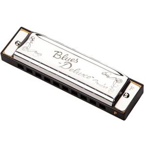 Fender Blues Deluxe Armonica, Chiave di F, 10 Fori, Cromata in Nichel, Include Custodia