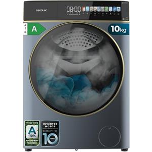 Cecotec Lavatrice 8Kg Carica Frontale Bolero DressCode 8900 Inverter FullColor Steel A. Acciaio 1400 Giri, Schermo 10,3", 11 Programmi, Inverter, SteamMax, Classe A