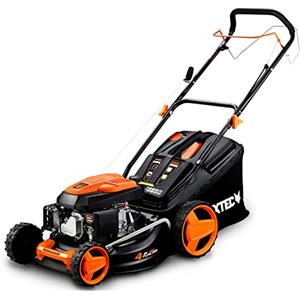 Fuxtec Tagliaerba Tosaerba a scoppio semovente a trazione FUXTEC FX-RM4646 larghezza di taglio 46 cm, potente trasmissione GT motore a benzina 146cc 2,6KW mulching/sacco raccoglierba 50L